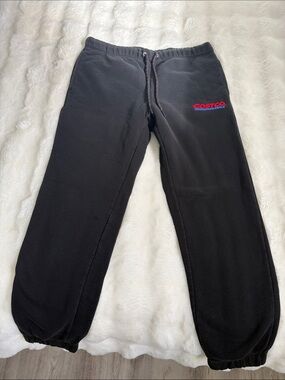 Kirkland Signature Black Track Joggers with Red Logo